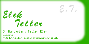 elek teller business card